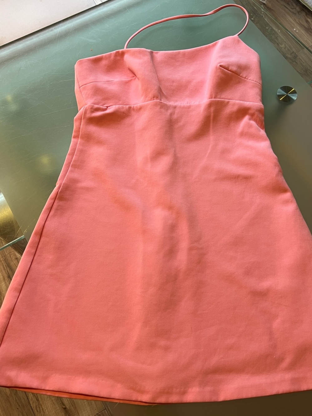 Zara Pink Asymmetrical Dress - Picture 6 of 9